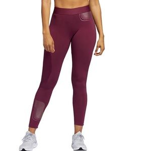 Adidas Red Holiday Shine Graphic Athleisure Leggings Small